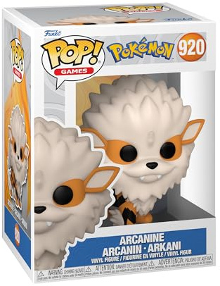 Funko POP! Games: Pokemon - Arcanine | Offizielles Gaming Merch - Vinyl Sammelfigur als Regal Deko - Geschenkidee zum Geburtstag für Fans und Sammler