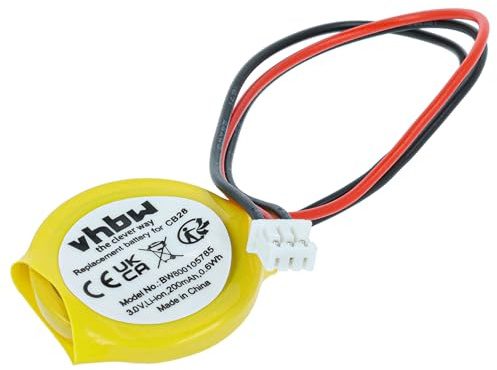 vhbw BIOS-Batterie Ersatz für Dell 23.22056.001 | CB28 für Computer Notebook (200 mAh, 3 V, Li-Ion)