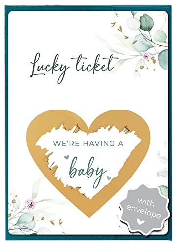 Joli Coon Pregnancy announcement scratch card - We're having a baby with envelope - Baby announcement baby