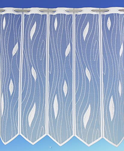 dekondo Scheibengardine Swing, Kurzstore, Bistrogardine, Panneaux, HxB 50x160 cm, transparent (weiß, 50x160)