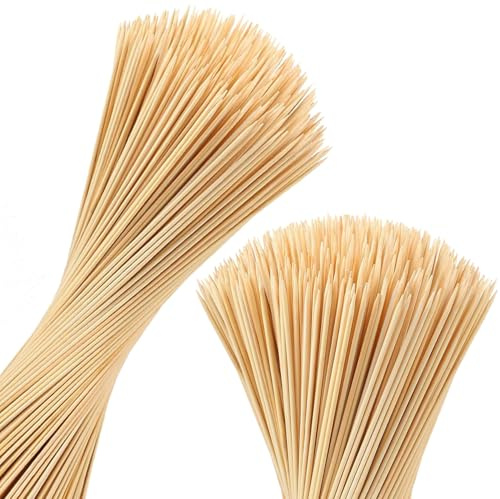 BETESINE 36 Inch Bamboo Marshmallow Roasting Sticks, 100 Pack 6.3mm Thick Extra Long S’mores Sticks for Fire Pit, Campfire, BBQ, Hot Dogs & Camping, Natural Disposable Bamboo
