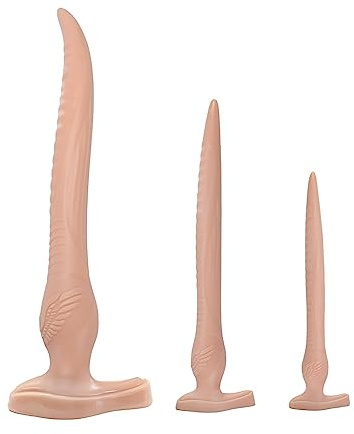 Qhysin Super Lang Analplug Analdildos Mastubrator Anal Vagina G-Punkt Stimulation Prostata Massager Butt Plug Anal Dilatator Aal Dildo Masturbation Anus Sexspielzeug Für Paare Männer Frauen（Hautton M）