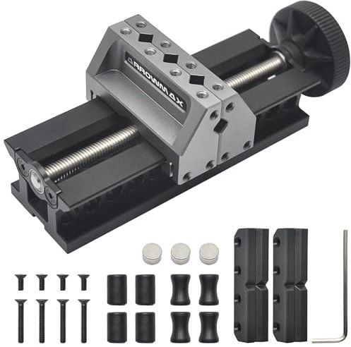 AM ARROWMAX - Mini morsa da banco a doppia estremità, realizzata in lega di alluminio aerospaziale e lavorazione CNC di precisione, migliora la precisione e la stabilità per l'artigianato