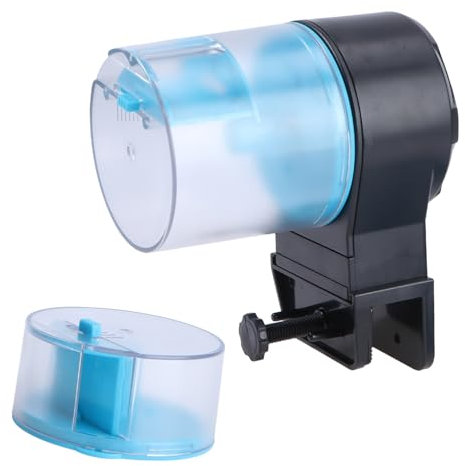 DOITOOL automatischer Fischfutterautomat automatische Fischfütterung Futterspender für Fisch Futterautomat für Aquarien Aquarium Zubringer