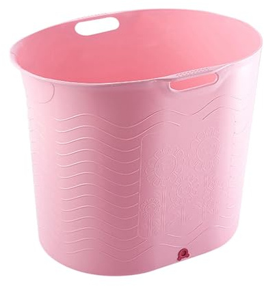 Obesntln Baby Shower Tub | Hochtemperaturbeständige kindersichere tragbare Badewanne mit Drainageboden | tiefer großer Badeeimer, Kleinkindbedarf für und Mädchen