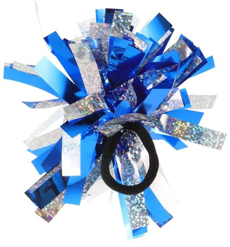 BESPORTBLE Kinder Haarband Handgelenk Kinder Pompons Badezimmerdekorationen Cheerleading Pompons Königsblaue Pompons Pompons Mit Lametta Party Pompons Blaue Cheer Pompons Aus