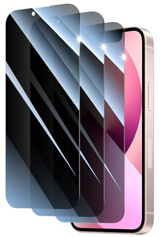 Fynorao 3 Stück Sichtschutz Panzer Schutz Glas für iPhone 17e/16e/13/13 Pro/14, Anti-Spähen Gehärtetes Glas Schutzfolie, Panzerglas Privacy Panzerfolie Displayschutzfolie, 9H Härte, Anti- Kratzer
