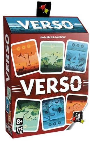 GIGAMIC - Verso - Jeux de société - Jeux de Cartes stratégiques dès 8 Ans - Jeu d'ambiance en Famille - De 1 à 6 Joueurs - Jeu Rapide 10 Min - Version Française - GBVER