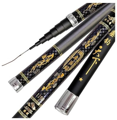 Skdvy Karpfenrute,Forellenrute,Basic Fishing Rod 8m 9m 10m 11m 12m 13cm 14m 15m 16m Hand Pol Angelrute teleskop Pole Stange(8M)
