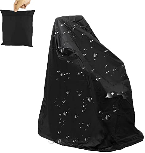 VGVSBG Wheelchair Cover Waterproof for Travel, 210D Oxford Cloth Windproof Dust Anti-UV Mobility Scooter Cover with Portable Storage Bag,Wheel Chair Assecories Protection,Grey-3