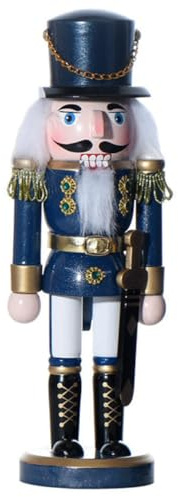 TOBBOMEY Decorazione Natalizia in Soldato Blu e Bianco Ornamentale per Scrivania Festa Natale