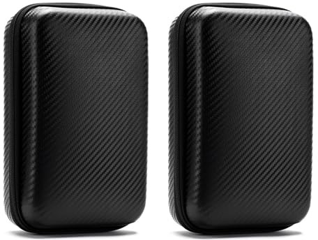 2 Pcs Headphone Case Portable Hard Drive, Hard-Shell Square Case for Storing Headphones, USB Drives, Data Cables, and Camera Accessories