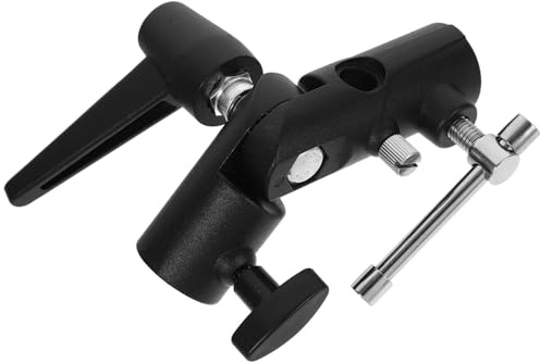 Artibetter Soporte para Flash H Tipo de Metal Portalámparas Giratorio Compatible Paraguas y Trípode Adaptador para Accesorios de Fotografía Profesional Base Resistente para Montaje Fuera