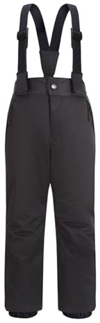 Skihose Kinder Unisex Skihose Snowboardhose Schneehose Kinder Funktionshose mit Abzippbarem Latz und Kantenschutz Winterhose Thermohose Softshellhose Hosenträger 2-17Jahre