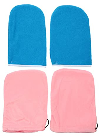 POPETPOP Guantes de Cera de Parafina 2 Piezas para Cuidado de Manos Varios estilos Aceleran Circulación y Mejoran Absorción en Poliéster y Franela Varios estilos en Tratamientos en Casa y Salón