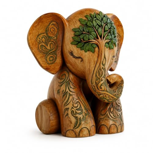 LMJOPYQ Elefant Deko, Dekoratives Elefanten-Design Für Wohnzimmer Und Büro, Stilvolle Deko-Figuren Für Bücherregal Und Schreibtisch, Elefanten-Liebhaber Geschenk
