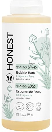 The Honest Company Honest Purely Simple Bain moussant hypoallergénique avec des plantes d'origine naturelle pour peaux sensibles, sans parfum, 37 ml