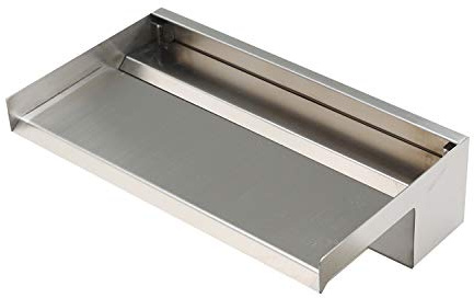 Köhko® Wasserfall 40-45-50 cm (40 cm) Wasserauslauf aus Edelstahl V2A matt gebürstet Aquafall 24001-040