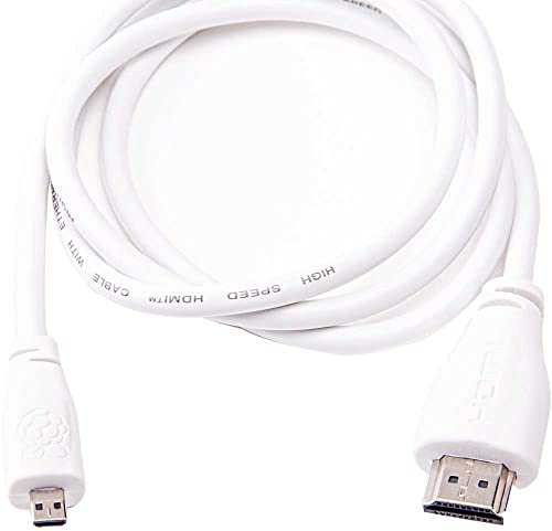 Raspberry Pi T7689AX Cable HDMI 1 m HDMI Tipo A (Estándar) HDMI Tipo D (Micro) Blanco
