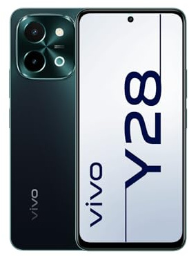 vivo Y28 Smartphone/Teléfono móvil, 8 GB + 256 GB, 6000 mAh y FlashCharge de 44 W, Cámara Principal de 50 MP, Altavoz estéreo con 300% Volumen, Pantalla de 6.68 Pulgadas, Doble SIM, Android 14