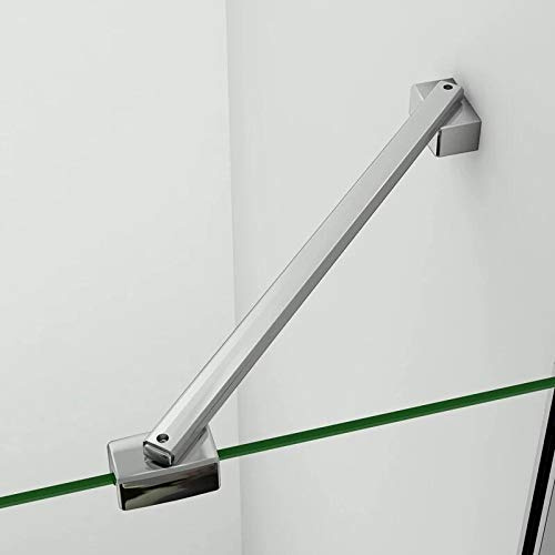 AICA Barra Stabilizzatrice Per Box Doccia Parete Fissa Da Bagno In Alluminio Cromato Lucido 45cm adatta Per Vetro 6-8mm Spessore,ruotabili a 360 qualsiasi