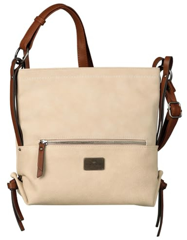 TOM TAILOR Elin Damen Umhängetasche Crossbody Bag Mittelgroß Weiß