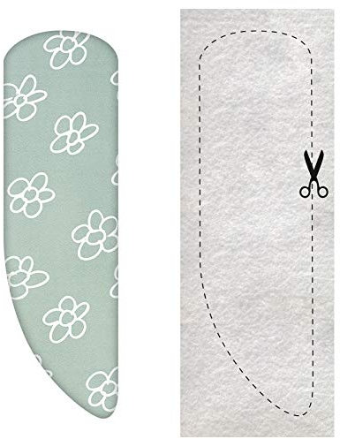 Set | Bügeltischbezug Asymmetrisch mit Unterlage (Farbe Grün) (A-XXL, Molton)