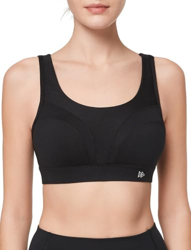 Yvette Soutien Gorge de Sport Femme Réglables | Dos Nu Maintien Élevé sans Armature avec Coussinets pour Fitness