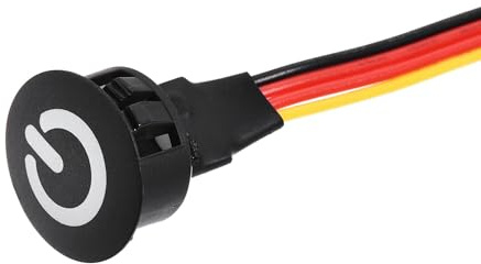 sourcing map DC 12 V Touch-Dimmschalter, 16 mm Durchmesser, Snap-In-Halterung, Schwarz für LED-Leuchten, Lichtleiste