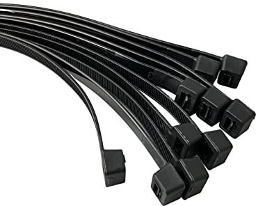 On1shelf® Lot de 5 serre-câbles, 900 mm x 12 mm, 89,9 cm, attaches solides et longues en nylon (noir)