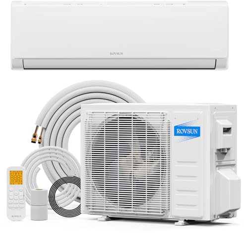ROVSUN 24000 BTU Mini Split AC/Heating System with Inverter, 21 SEER2 Energy Saving 230V Ductless Split-System Air Conditioner with Pre-Charged Condenser, Heat Pump, Remote Control & Installation Kit