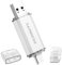 SANKESU 512GB USB Stick 3.0 USB C Flash-Laufwerke USB-A & Typ-C OTG Speicherstick, Dual Memory Sticks für PC/Tablet/Laptop/Typ C Handy(Silber)