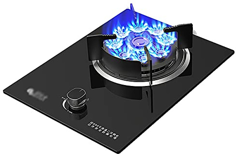 IBOWZ Tables de Cuisson à Gaz Cuisinière à gaz intégrée,Cuisinière à Table de Cuisson au GPL/NG,avec Protection Automatique Contre l'extinction et allumage par Impulsion [Classe énergétique A+]