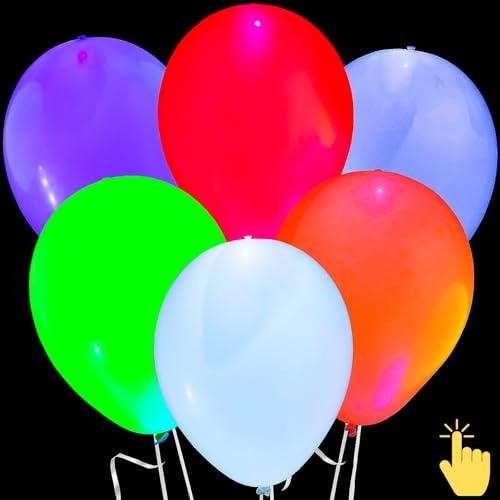 20 Weiße Led Ballons, Leuchtende Luftballons Geeignet Helium, Party Zubehör für Hochzeit Party Deko Hochzeitsdeko Wedding Geburtstagsdeko Mädchen Birthday Decorations