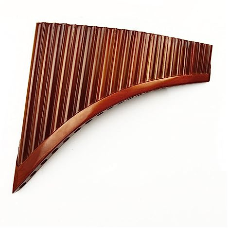 Panflöte Aus Natürlichem Bambus, 22 Pfeifen, G-Taste, Holzblasinstrument, Panflöte, Handgefertigt Panflöte für Anfänger (Color : Right)
