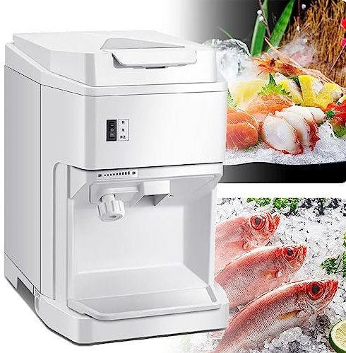 HLGKBY Electric Ice Crusher, Adjustable Fineness Shave Rough and Fine Ice, 250W Electric Shaved Ice Crusher for Home Restaurants Parties Snack Stands Kitchen Bar Milk Tea Shop Use 200KG/H