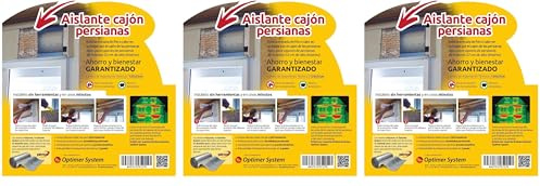 Optimer System – Aislante Térmico Reflexivo Frío y Calor para Cajón Persiana, Contador de Agua, Controlador de Riego, con Cinta Adhesiva (Paquete de 3)