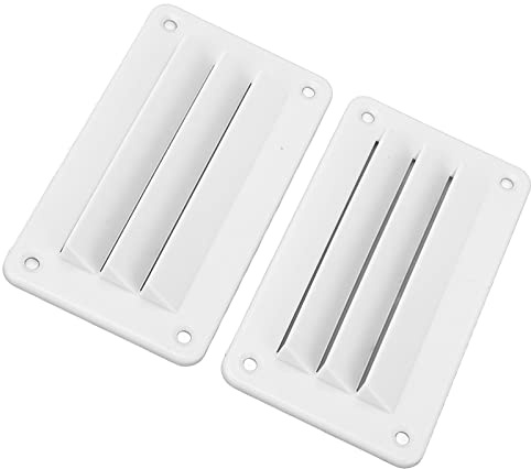 Akozon Lüftungsgitter für Wohnmobile, 2pcs RV-Lüftungen Professioneller Lüftungsauslass für Bad und Büro Mesh-Gitter für Boot, Yacht, Zuhause (Weiß)