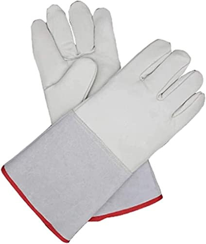 Strapazierfähige Gartenhandschuhe, Arbeitshandschuhe, Schweißhandschuhe, hitze- und feuerfeste Handschuhe, Handschuhe for Hochtemperaturöfen, lange gefütterte Schweißerstulpen, Gefrierhandschuhe