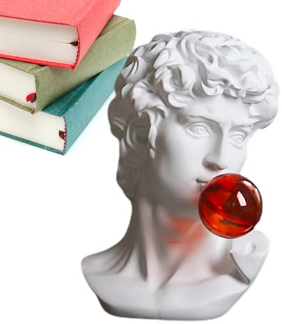 puzzlegame Greek Bust Statue - Resin Greek Blowing Bubbles Sculpture,Waterproof Desktop Art Statue, Decorative Multifunctional Craft Ornaments Home Decor for Tabletop, Windowsill