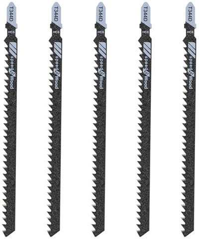 T344D Professional - Set di 5 lame per seghetto alternativo, codolo a T, 152 mm, lame per seghetto alternativo, in legno, per legno e metallo, per seghetto alternativo