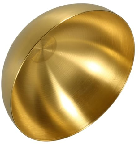 Tazón de Ensalada de Acero Inoxidable Dorado para Servir y Mezclar | Acabado Liso, Diseño Simple y Elegante, Apto para Fiestas y Cenas, Estilo Moderno y Resistente