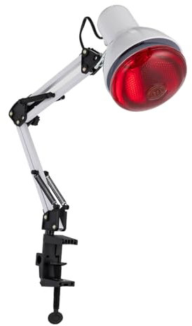 MINRS Lampada a infrarossi, lampada a luce rossa, lampada a infrarossi, 150 Watt, regolabile in altezza e pieghevole, per alleviare il dolore e il rilassamento muscolare