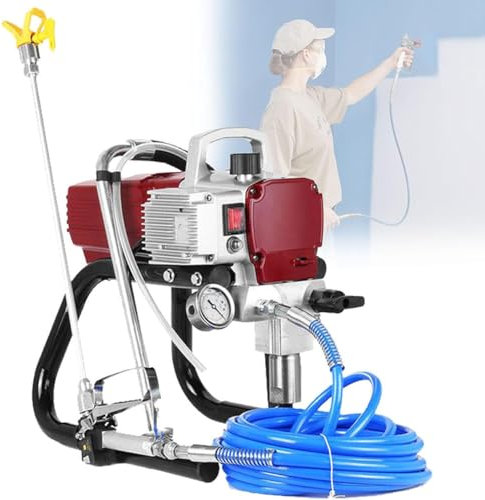 Pulverizadores De Pintura Sin Aire, Pulverizador De Pintura Motorizado 1800W, Pistola Pulverizadora De Pared De Alta Presión, Adecuado Para Cubierta De Valla De Cobertizo De Pintura De Casa De Garaje