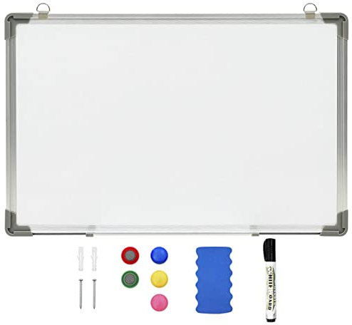 Xichuzi Magnetisches Whiteboard Weiß 60 x 40 cm Stahl, Magnetwand, Magnettafel, Magnetische Tafeln, Abwischbare Tafel, Wihteboardtafel, Notiztafel Abwischbar - 146631