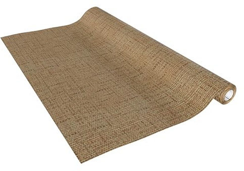 Venilia Möbelfolie selbstklebend, Jute, 45 cm x 2 m, Deco Standard, PVC, langlebig, einfache Entfernung, hitzebeständig, reißfest, 55757
