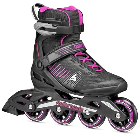 Rollerblade ZETRABLADE W Patines en línea para Mujer, Patines en línea de Fitness, Negro/Rosa, 36,5/37