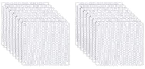 PATIKIL 92 mm/3,6 tum PC-fläkt dammnät, 16-pack PVC datorkylare dammfilter PC-fodral dammskydd grillar för datorkylare fläkt PC-fodral dammtät, vit