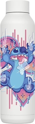 QUOKKA x DISNEY | BOTELLA TERMO ACERO INOXIDABLE | SOLID WHITE 630 ML STITCH DRIP