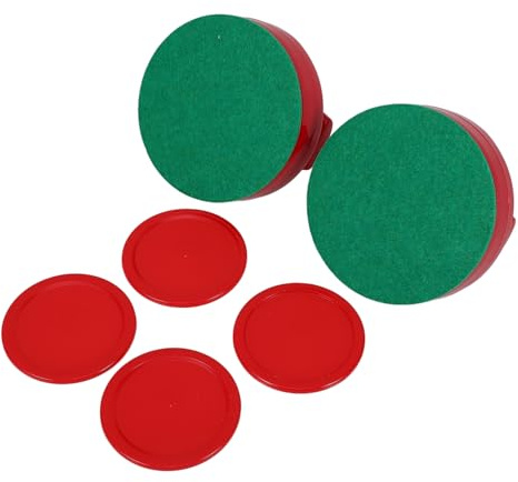 BESTonZON 1 Set Air Hockey Set Ishockey Puckar Plast Is Paddlar Festtillbehör Spel Delar Puckar Och Paddlar Spel Tillbehör Ersättning Is